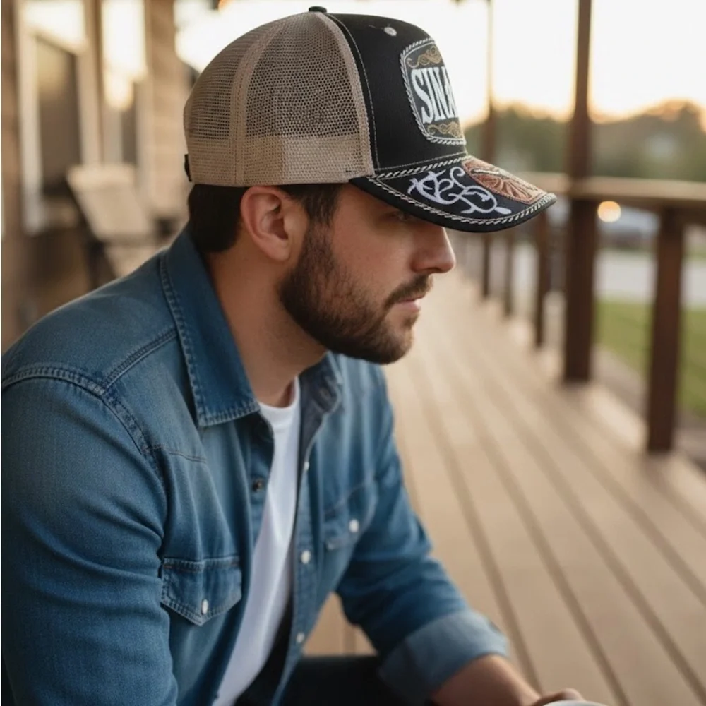 SINALOA Black and Tan Trucker/Western Hat